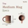 image:imageMORA Medium Mugs Set of 4 16oz Ceramic Pottery Latte MugsCoffee Cups  Microwave and Dishwasher Safe  HarvestTerracotta