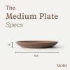 image:imageMORA Medium Plates Set of 4 85 inch Ceramic Pottery Salad Plates  Microwave Oven and Dishwasher Safe  PeppercornHarvest