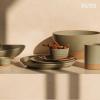 image:imageMORA Medium Plates Set of 4 85 inch Ceramic Pottery Salad Plates  Microwave Oven and Dishwasher Safe  PeppercornThyme
