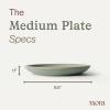 image:imageMORA Medium Plates Set of 4 85 inch Ceramic Pottery Salad Plates  Microwave Oven and Dishwasher Safe  PeppercornThyme