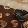 image:imageMORA Mega and Giant Bowls Set of 2 55 and 35 Qt Ceramic Pottery Mixing Bowls  Microwave and Dishwasher Safe  Mushroom amp ThymeLiquorice