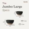 image:imageMORA Mega and Giant Bowls Set of 2 55 and 35 Qt Ceramic Pottery Mixing Bowls  Microwave and Dishwasher Safe  Mushroom amp ThymeLiquorice