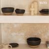 image:imageMORA Mega and Giant Bowls Set of 2 55 and 35 Qt Ceramic Pottery Mixing Bowls  Microwave and Dishwasher Safe  Mushroom amp ThymeLiquorice