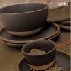 image:imageMORA Mega and Giant Bowls Set of 2 55 and 35 Qt Ceramic Pottery Mixing Bowls  Microwave and Dishwasher Safe  Mushroom amp ThymeLiquorice