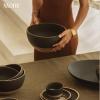image:imageMORA Mega and Giant Bowls Set of 2 55 and 35 Qt Ceramic Pottery Mixing Bowls  Microwave and Dishwasher Safe  Mushroom amp ThymeLiquorice