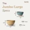 image:imageMORA Mega and Giant Bowls Set of 2 55 and 35 Qt Ceramic Pottery Mixing Bowls  Microwave and Dishwasher Safe  Mushroom amp ThymeMerrigold  Iris