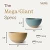 image:imageMORA Mega and Giant Bowls Set of 2 55 and 35 Qt Ceramic Pottery Mixing Bowls  Microwave and Dishwasher Safe  Mushroom amp ThymeMerrigold  Iris