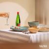image:imageMORA Mega and Giant Bowls Set of 2 55 and 35 Qt Ceramic Pottery Mixing Bowls  Microwave and Dishwasher Safe  Mushroom amp ThymeMerrigold  Iris