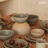 image:imageMORA Mega and Giant Bowls Set of 2 55 and 35 Qt Ceramic Pottery Mixing Bowls  Microwave and Dishwasher Safe  Mushroom amp ThymeMushroom  Thyme