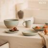 image:imageMORA Mega and Giant Bowls Set of 2 55 and 35 Qt Ceramic Pottery Mixing Bowls  Microwave and Dishwasher Safe  Mushroom amp ThymeMushroom  Thyme