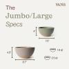 image:imageMORA Mega and Giant Bowls Set of 2 55 and 35 Qt Ceramic Pottery Mixing Bowls  Microwave and Dishwasher Safe  Mushroom amp ThymeMushroom  Thyme