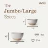 image:imageMORA Mega and Giant Bowls Set of 2 55 and 35 Qt Ceramic Pottery Mixing Bowls  Microwave and Dishwasher Safe  Mushroom amp ThymeOat