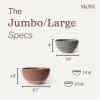 image:imageMORA Mega and Giant Bowls Set of 2 55 and 35 Qt Ceramic Pottery Mixing Bowls  Microwave and Dishwasher Safe  Mushroom amp ThymeTerracotta  Peppercorn