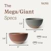 image:imageMORA Mega and Giant Bowls Set of 2 55 and 35 Qt Ceramic Pottery Mixing Bowls  Microwave and Dishwasher Safe  Mushroom amp ThymeTerracotta  Peppercorn