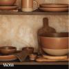 image:imageMORA Mega and Giant Bowls Set of 2 55 and 35 Qt Ceramic Pottery Mixing Bowls  Microwave and Dishwasher Safe  Mushroom amp ThymeTerracotta  Peppercorn