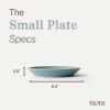 image:imageMORA Small Plates Set of 4 65 inch Ceramic Pottery Dessert Plates  Microwave Oven and Dishwasher Safe  LiquoriceIris