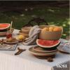 image:imageMORA Small Plates Set of 4 65 inch Ceramic Pottery Dessert Plates  Microwave Oven and Dishwasher Safe  LiquoriceMerrigold