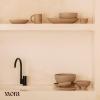 image:imageMORA Small Plates Set of 4 65 inch Ceramic Pottery Dessert Plates  Microwave Oven and Dishwasher Safe  LiquoriceMushroom