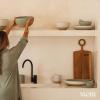 image:imageMORA Small Plates Set of 4 65 inch Ceramic Pottery Dessert Plates  Microwave Oven and Dishwasher Safe  LiquoricePeppercorn