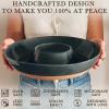 image:imageMora Ceramic Chips and Dip Serving Tray Large Divided Party Bowl Set for Chips amp Salsa Veggies amp Dip Fruit Snacks Entertaining Hosting etc Minimalist Design for the Modern Hostess  ChaiCharcoal