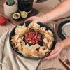 image:imageMora Ceramic Chips and Dip Serving Tray Large Divided Party Bowl Set for Chips amp Salsa Veggies amp Dip Fruit Snacks Entertaining Hosting etc Minimalist Design for the Modern Hostess  ChaiCharcoal