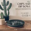 image:imageMora Ceramic Chips and Dip Serving Tray Large Divided Party Bowl Set for Chips amp Salsa Veggies amp Dip Fruit Snacks Entertaining Hosting etc Minimalist Design for the Modern Hostess  ChaiCharcoal