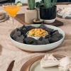 image:imageMora Ceramic Chips and Dip Serving Tray Large Divided Party Bowl Set for Chips amp Salsa Veggies amp Dip Fruit Snacks Entertaining Hosting etc Minimalist Design for the Modern Hostess  ChaiEarl Grey