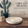 image:imageMora Ceramic Chips and Dip Serving Tray Large Divided Party Bowl Set for Chips amp Salsa Veggies amp Dip Fruit Snacks Entertaining Hosting etc Minimalist Design for the Modern Hostess  ChaiVanilla White