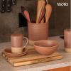 image:imageMora Ceramic Kitchen Utensil Holder  Wooden Spoon amp Spatula Crock for Countertop Modern Farmhouse Home Decor Large 73 Cooking Organizer for Stove Top and Counter  Heavy amp Sturdy  LiquoriceTeracotta
