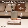 image:imageMora Ceramic Kitchen Utensil Holder  Wooden Spoon amp Spatula Crock for Countertop Modern Farmhouse Home Decor Large 73 Cooking Organizer for Stove Top and Counter  Heavy amp Sturdy  LiquoriceIris