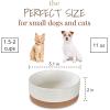 image:imageMora Ceramic Pet Bowl Size Large  FoodWater Dish for Large Dogs Cats Great Dane Mastiff ect 50oz or 8 Cups  Basic Bowls for Your Large Dog or Cat Mix and Match for a Set  OatVanilla White