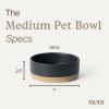image:imageMora Ceramic Pet Bowl Size Large  FoodWater Dish for Large Dogs Cats Great Dane Mastiff ect 50oz or 8 Cups  Basic Bowls for Your Large Dog or Cat Mix and Match for a Set  OatLiquorice