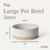 image:imageMora Ceramic Pet Bowl Size Large  FoodWater Dish for Large Dogs Cats Great Dane Mastiff ect 50oz or 8 Cups  Basic Bowls for Your Large Dog or Cat Mix and Match for a Set  OatOat