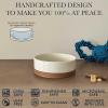 image:imageMora Ceramic Pet Bowl Size Large  FoodWater Dish for Large Dogs Cats Great Dane Mastiff ect 50oz or 8 Cups  Basic Bowls for Your Large Dog or Cat Mix and Match for a Set  OatVanilla White