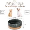 image:imageMora Ceramic Pet Bowl Size Large  FoodWater Dish for Large Dogs Cats Great Dane Mastiff ect 50oz or 8 Cups  Basic Bowls for Your Large Dog or Cat Mix and Match for a Set  OatCharcoal