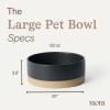 image:imageMora Ceramic Pet Bowl Size Large  FoodWater Dish for Large Dogs Cats Great Dane Mastiff ect 50oz or 8 Cups  Basic Bowls for Your Large Dog or Cat Mix and Match for a Set  OatLiquorice
