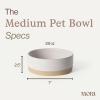 image:imageMora Ceramic Pet Bowl Size Large  FoodWater Dish for Large Dogs Cats Great Dane Mastiff ect 50oz or 8 Cups  Basic Bowls for Your Large Dog or Cat Mix and Match for a Set  OatOat