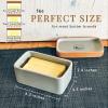image:imageMora Ceramic TwoinOne Butter Dish with Lid Covered Butter Crock Container to Leave on Countertop  Large Storage KeeperHolder for Kitchen Gifts for Her Butter Tray For Counter  ChaiEarl Grey