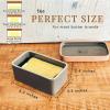 image:imageMora Ceramic TwoinOne Butter Dish with Lid Covered Butter Crock Container to Leave on Countertop  Large Storage KeeperHolder for Kitchen Gifts for Her Butter Tray For Counter  ChaiSesame Milk