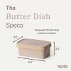 image:imageMora Ceramic TwoinOne Butter Dish with Lid Covered Butter Crock Container to Leave on Countertop  Large Storage KeeperHolder for Kitchen Gifts for Her Butter Tray For Counter  ChaiMushroom