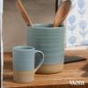 image:imageMora Ceramics Tea Cup with Loose Leaf Infuser Spoon and Lid 12 oz Microwave and Dishwasher Safe Coffee Mug  Rustic Matte Ceramic Glaze Modern Herbal Tea Strainer  Great Gift for Women TerracottaIris