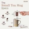 image:imageMora Ceramics Tea Cup with Loose Leaf Infuser Spoon and Lid 12 oz Microwave and Dishwasher Safe Coffee Mug  Rustic Matte Ceramic Glaze Modern Herbal Tea Strainer  Great Gift for Women TerracottaMushroom