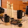 image:imageMora Ceramics Tea Cup with Loose Leaf Infuser Spoon and Lid 12 oz Microwave and Dishwasher Safe Coffee Mug  Rustic Matte Ceramic Glaze Modern Herbal Tea Strainer  Great Gift for Women TerracottaLiquorice