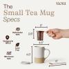 image:imageMora Ceramics Tea Cup with Loose Leaf Infuser Spoon and Lid 12 oz Microwave and Dishwasher Safe Coffee Mug  Rustic Matte Ceramic Glaze Modern Herbal Tea Strainer  Great Gift for Women TerracottaOat