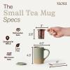 image:imageMora Ceramics Tea Cup with Loose Leaf Infuser Spoon and Lid 12 oz Microwave and Dishwasher Safe Coffee Mug  Rustic Matte Ceramic Glaze Modern Herbal Tea Strainer  Great Gift for Women TerracottaThyme