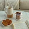 image:imageMora Ceramics Tea Cup with Loose Leaf Infuser Spoon and Lid 12 oz Microwave and Dishwasher Safe Coffee Mug  Rustic Matte Ceramic Glaze Modern Herbal Tea Strainer  Great Gift for Women TerracottaPetro