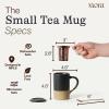 image:imageMora Ceramics Tea Cup with Loose Leaf Infuser Spoon and Lid 12 oz Microwave and Dishwasher Safe Coffee Mug  Rustic Matte Ceramic Glaze Modern Herbal Tea Strainer  Great Gift for Women TerracottaLiquorice