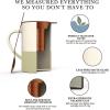 image:imageMora Ceramics Tea Cup with Loose Leaf Infuser Spoon and Lid 12 oz Microwave and Dishwasher Safe Coffee Mug  Rustic Matte Ceramic Glaze Modern Herbal Tea Strainer  Great Gift for Women TerracottaLimestone
