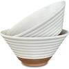 image:imageMORA Ceramic Ramen Bowl Set of 2 45oz  Great for Pho Miso Udon Soup Instant Noodles Serving Thai or Asian Food  Microwave Safe Large Japanese Noodle Bowls Modern Kitchen  MushroomVanilla White