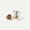 image:imageMora Ceramics Tea Cup with Loose Leaf Infuser Spoon and Lid 12 oz Microwave and Dishwasher Safe Coffee Mug  Rustic Matte Ceramic Glaze Modern Herbal Tea Strainer  Great Gift for Women TerracottaOat